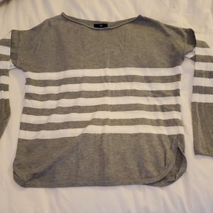 Gap medium striped grey and white thin sweater